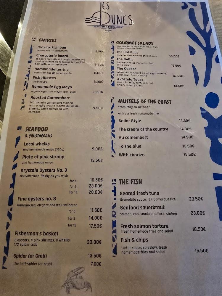 Les Dunes - Menu Image 3